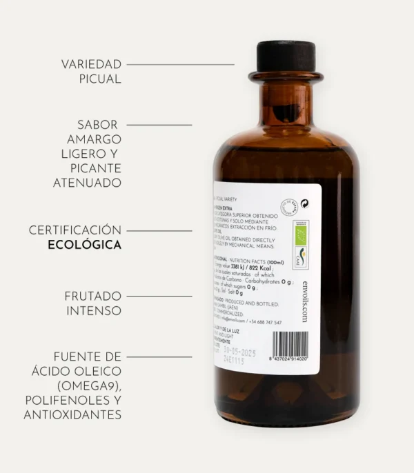 Aceite de oliva Premium Ecológico Picual - Envoils - Imagen 2