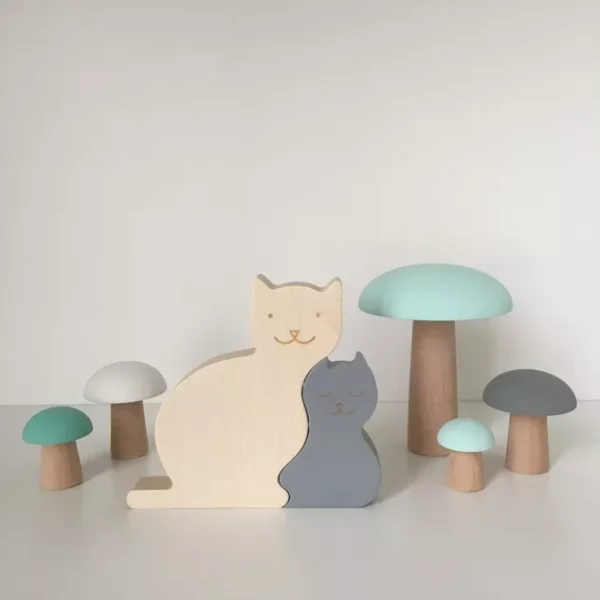 Puzzle gatos de madera - Briki Vroom Vroom - Imagen 2